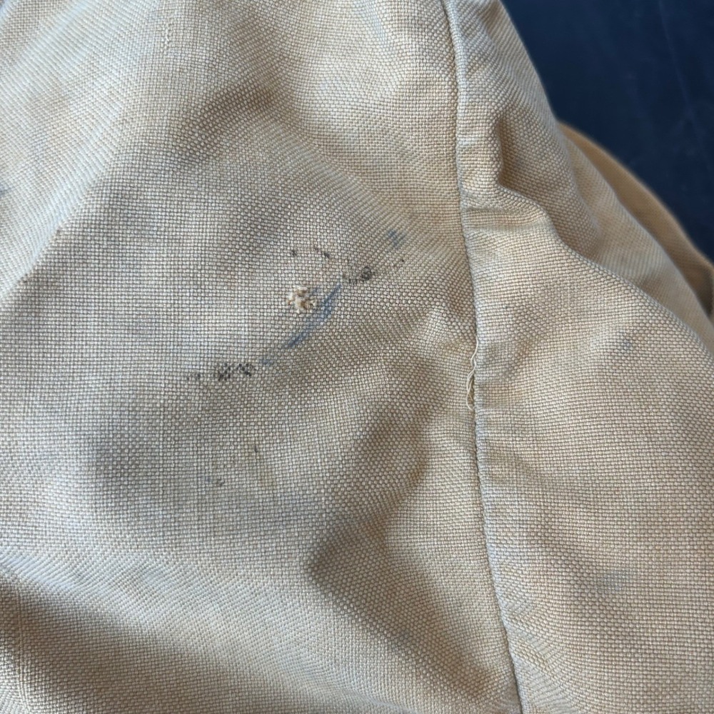 RARE Vintage Spanish Air Force MilitarY Canvas Duffel Bag Tan Utility Carryall - Picture 9 of 13